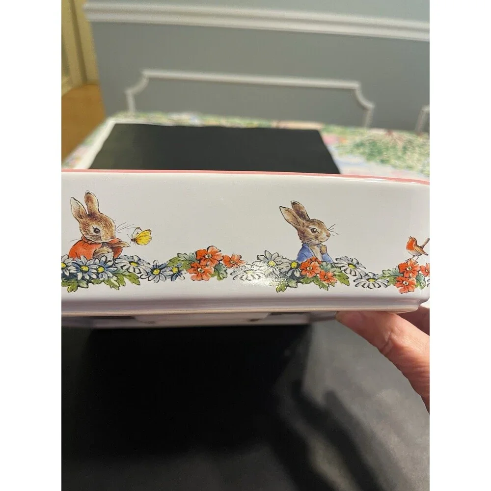 Beatrix Potter Peter Rabbit Easter Spring Casserole Baking Dish 9